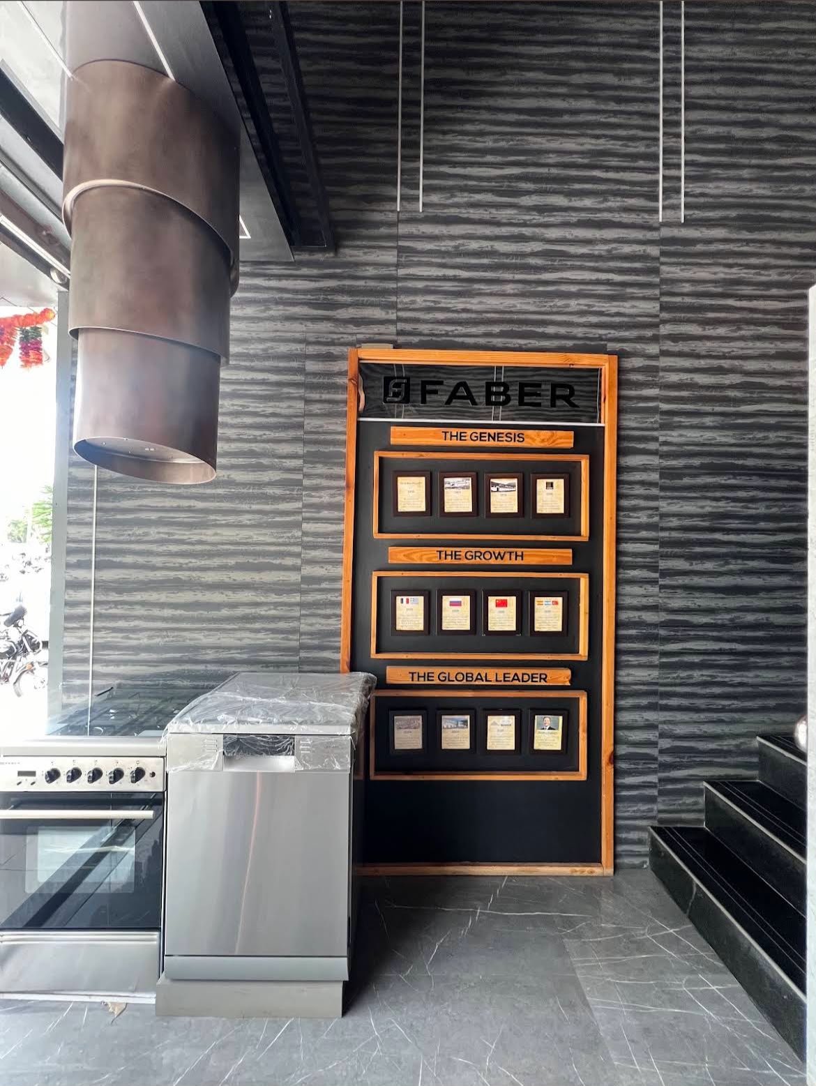 Appliances on display at the Wood World showroom
